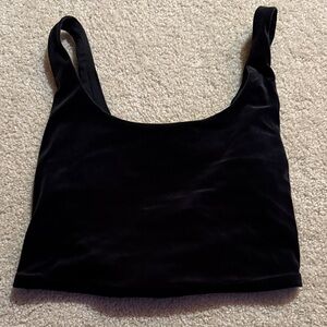 Athleta Black Velvet Crop Top